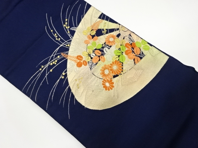 JAPANESE NAGOYA OBI / WOVEN AUTUMN FLOWERS